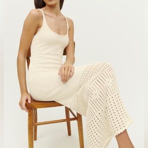 NWOT Reformation Arya Open Knit Sweater Dress